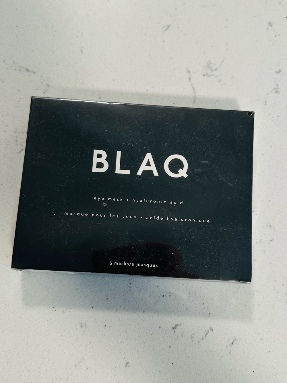 BLAQ Eye Mask with Hyaluronic Acid - Black Packaging